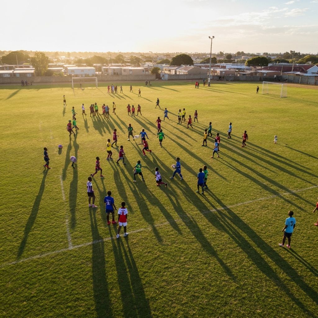 Community sports field in South Africa